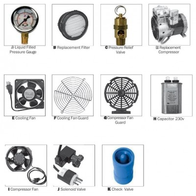 Replacement Parts & Accessories for Vertex™ Aeration Systems & Brookwood™ Air Compressors